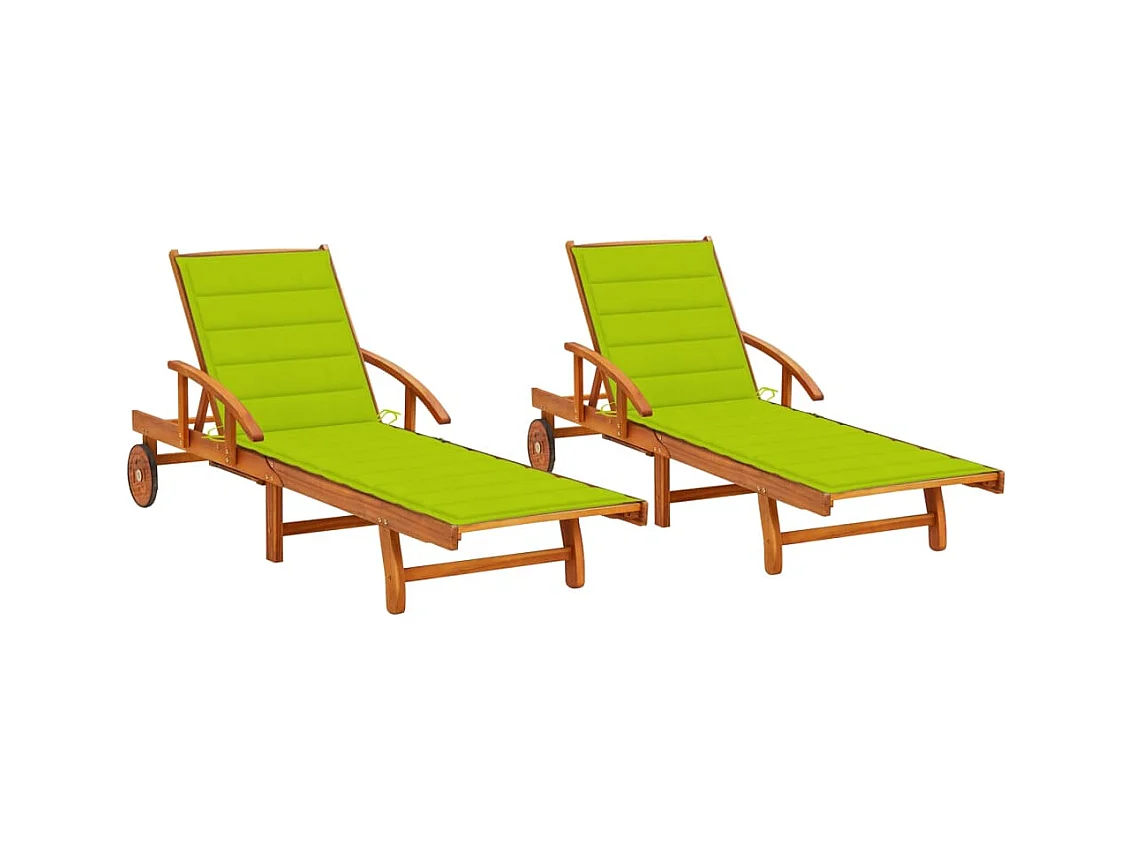 Lot de 2 transats bois marron 199 x 67 x 30 cm 02_0012060