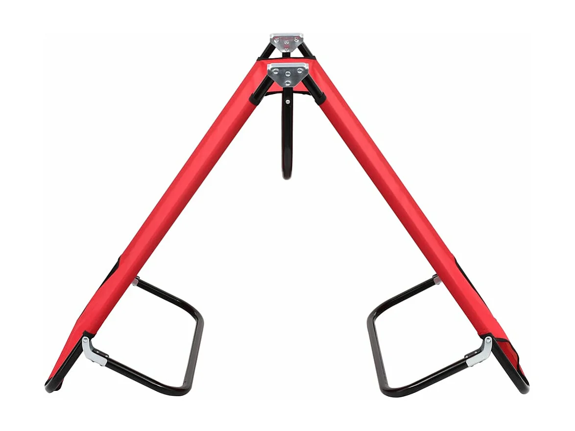 Cama plegable para acampar terraza muebles de exterior 190 cm plegable acero rojo 02_0012884