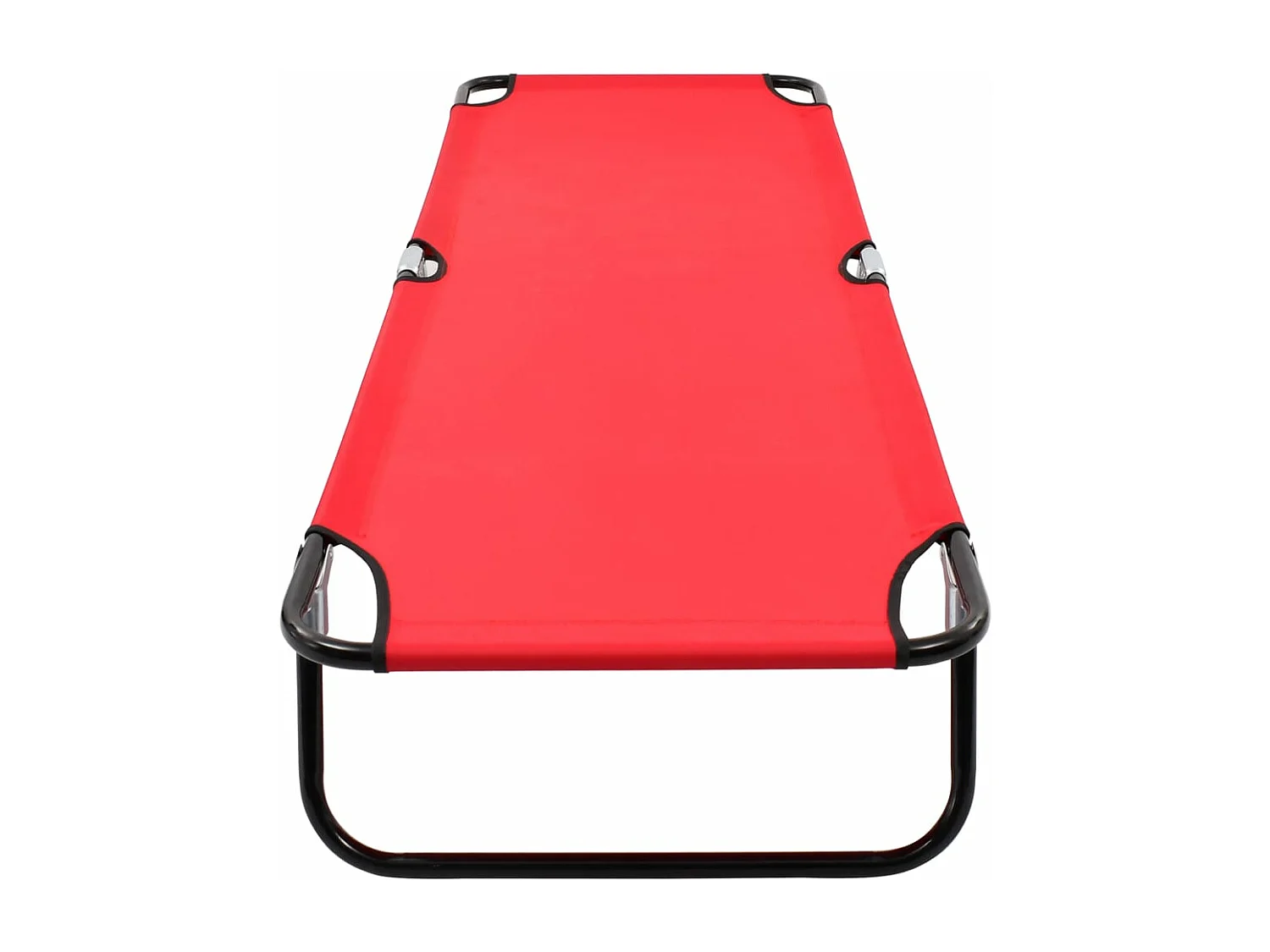 Cama plegable para acampar terraza muebles de exterior 190 cm plegable acero rojo 02_0012884
