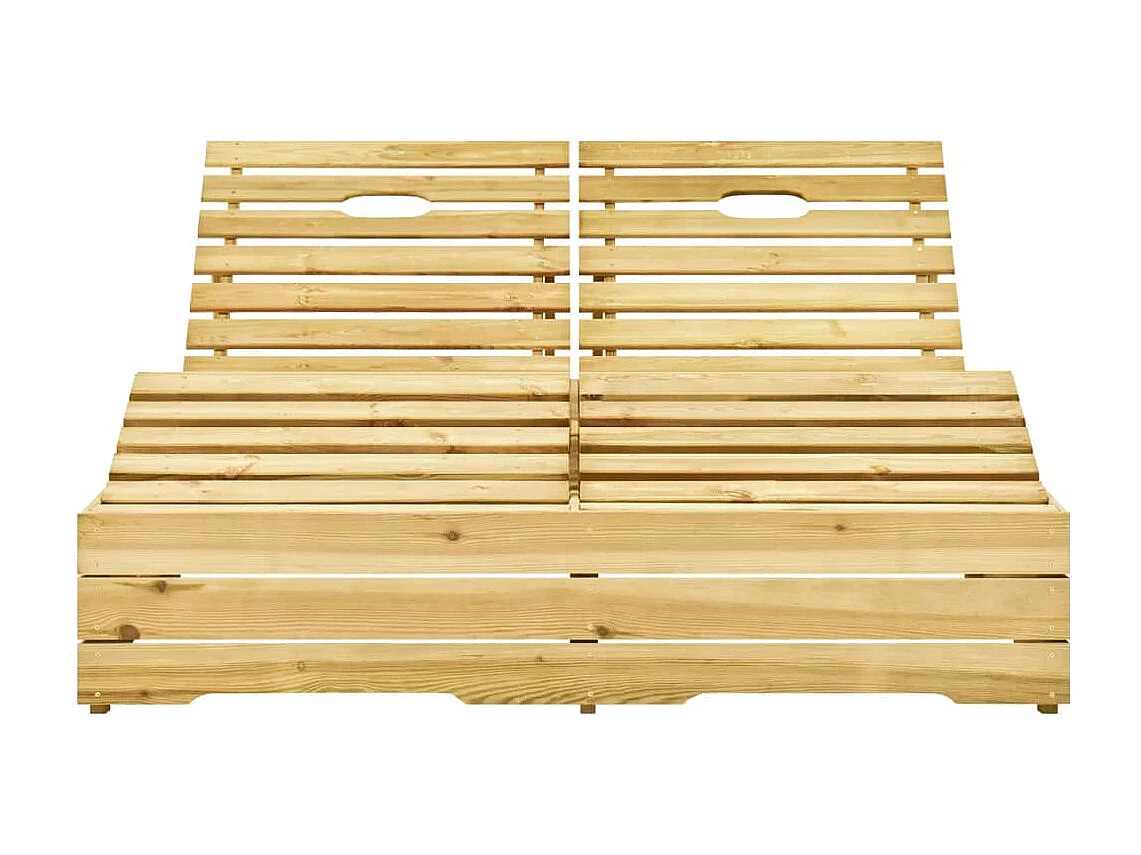 Sdraio sdraio prendisole lettino da giardino terrazza doppi mobili da esterno e cuscini verdi legno di pino impregnato 02_0012759