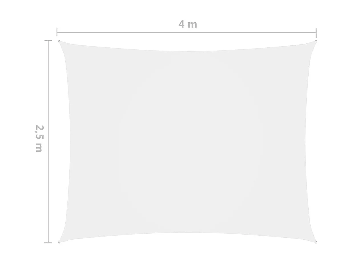 Vela parasole in tessuto oxford rettangolare 2,5 x 4 m bianco 02_0009565