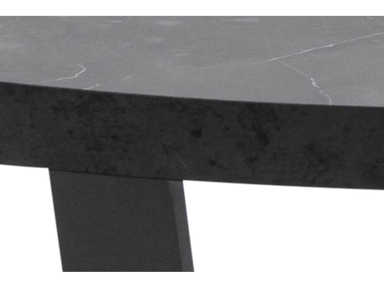 Table basse ronde effet marbre noir HARLEM