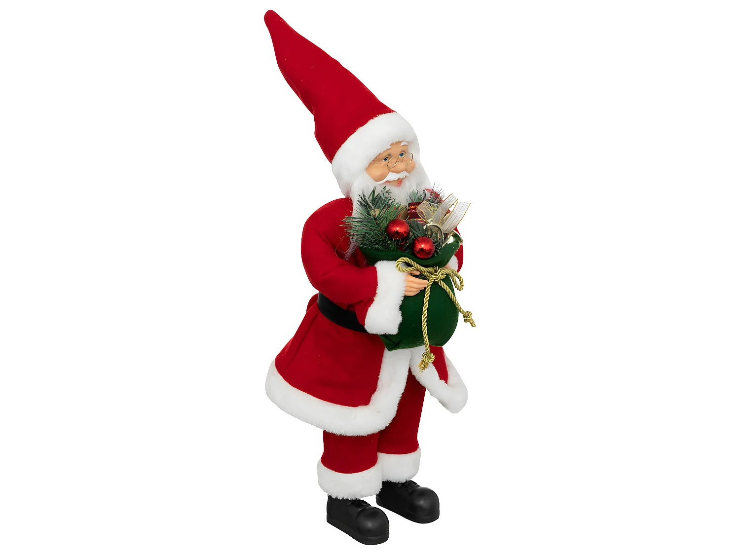 Père Noël traditionnel Rouge et Blanc H 50 cm