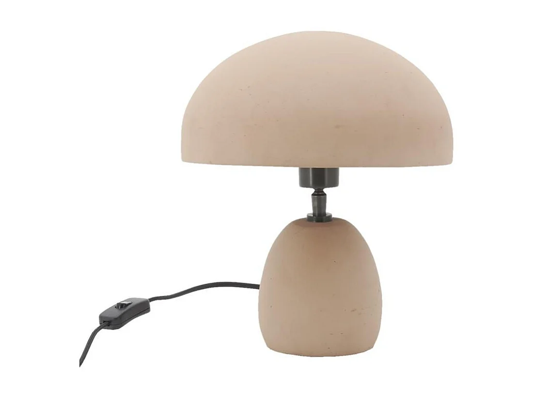 Lampe en argile taupe