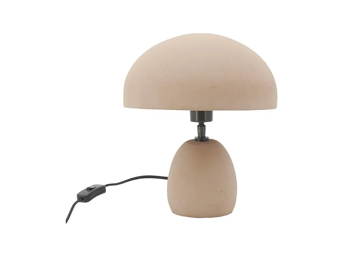 Lampe en argile taupe