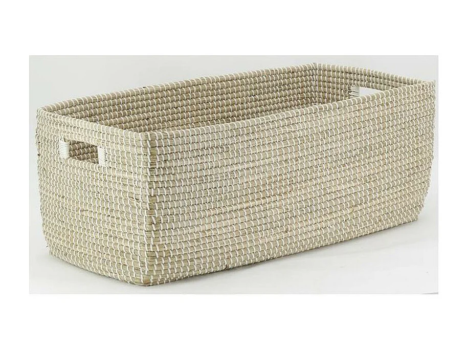 Grandes corbeilles de rangement en jonc