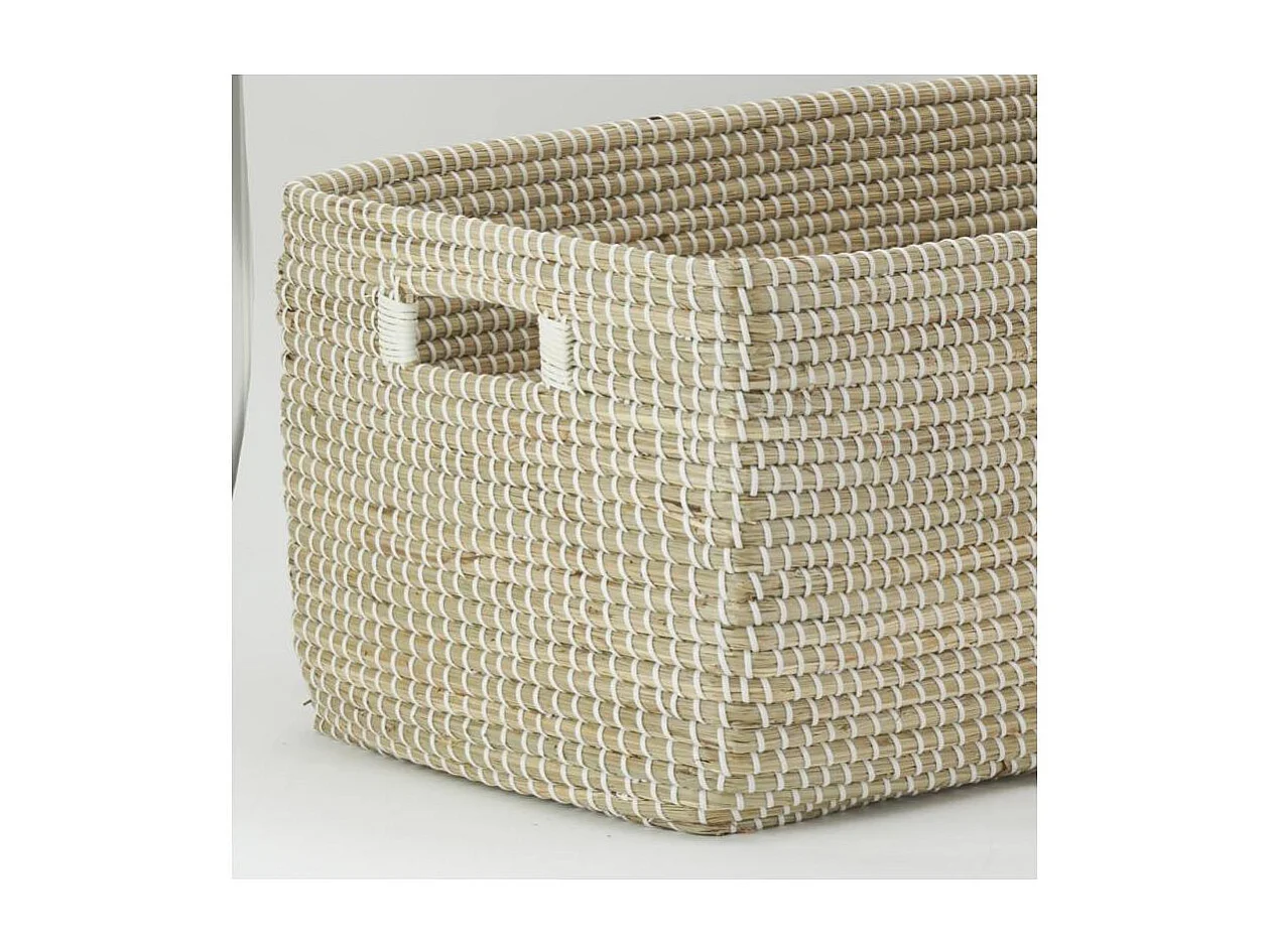 Grandes corbeilles de rangement en jonc