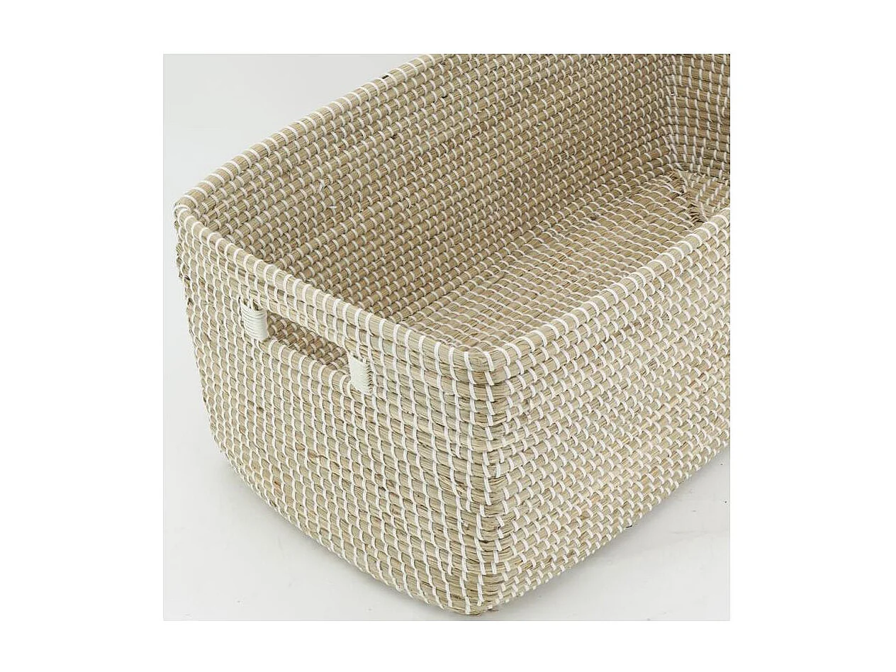 Grandes corbeilles de rangement en jonc