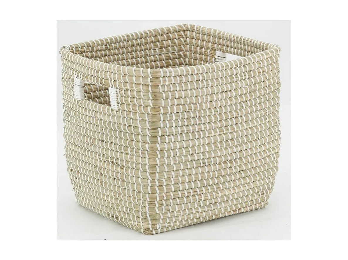 Grandes corbeilles de rangement en jonc