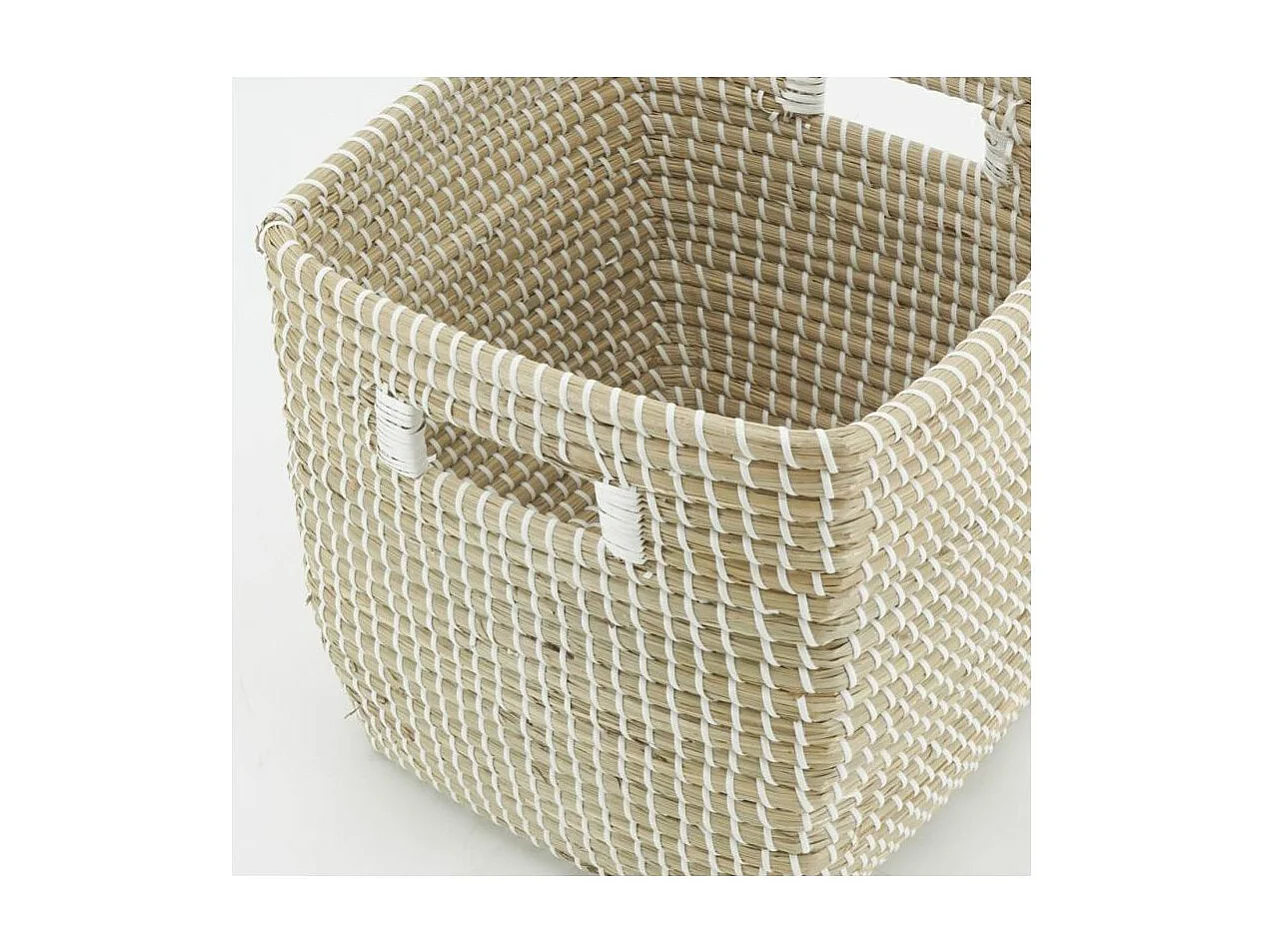 Grandes corbeilles de rangement en jonc