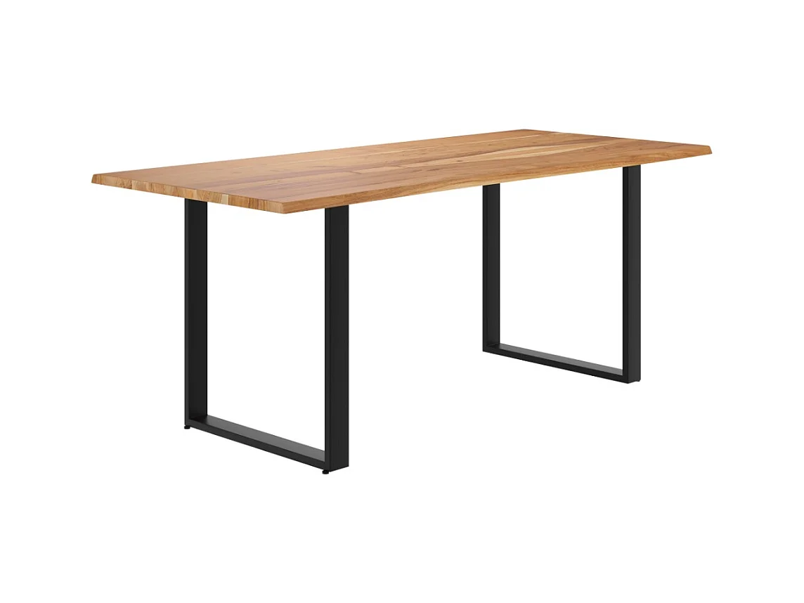 Table rectangulaire 8 personnes en bois d'acacia et métal  200 cm - Joko