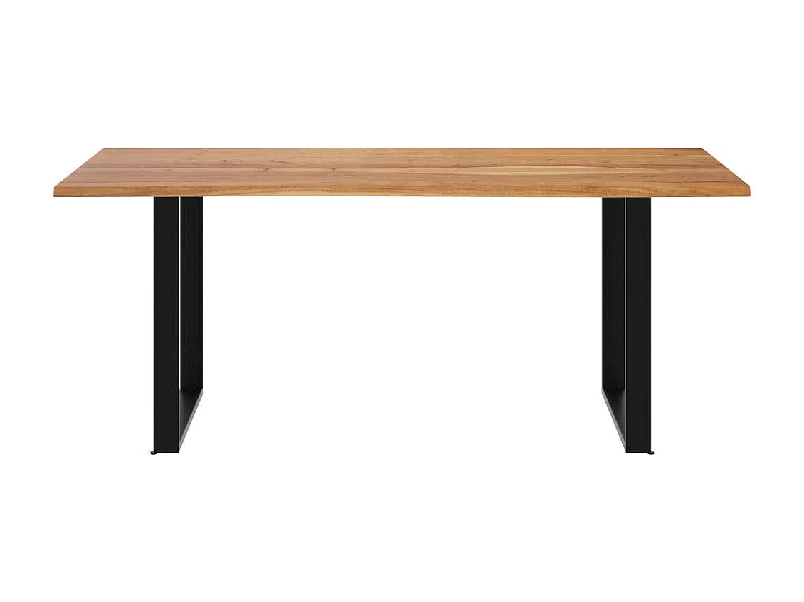 Table rectangulaire 8 personnes en bois d'acacia et métal  200 cm - Joko
