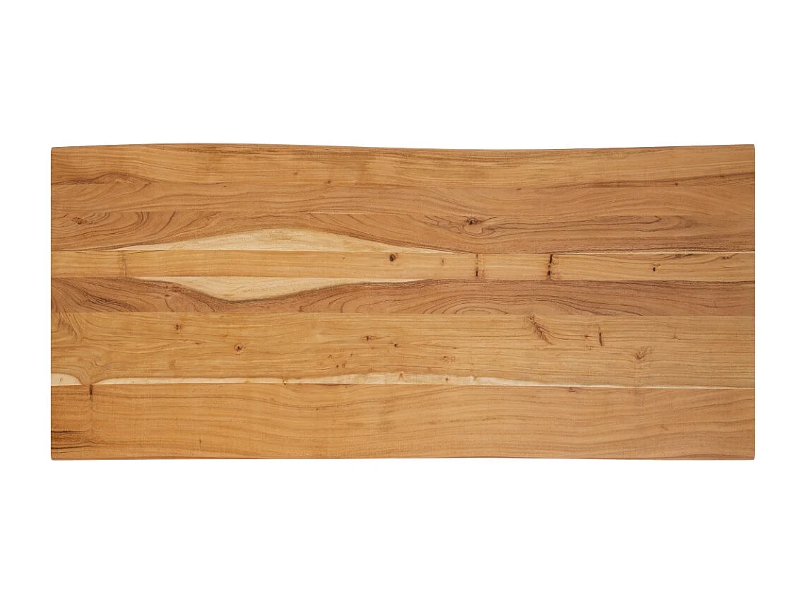 Table rectangulaire 8 personnes en bois d'acacia et métal  200 cm - Joko