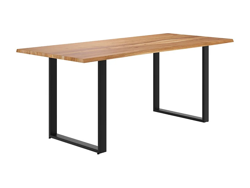 Table rectangulaire 8 personnes en bois d'acacia et métal  200 cm - Joko