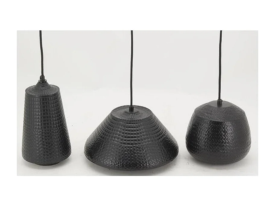 Suspensions en métal martelé noir