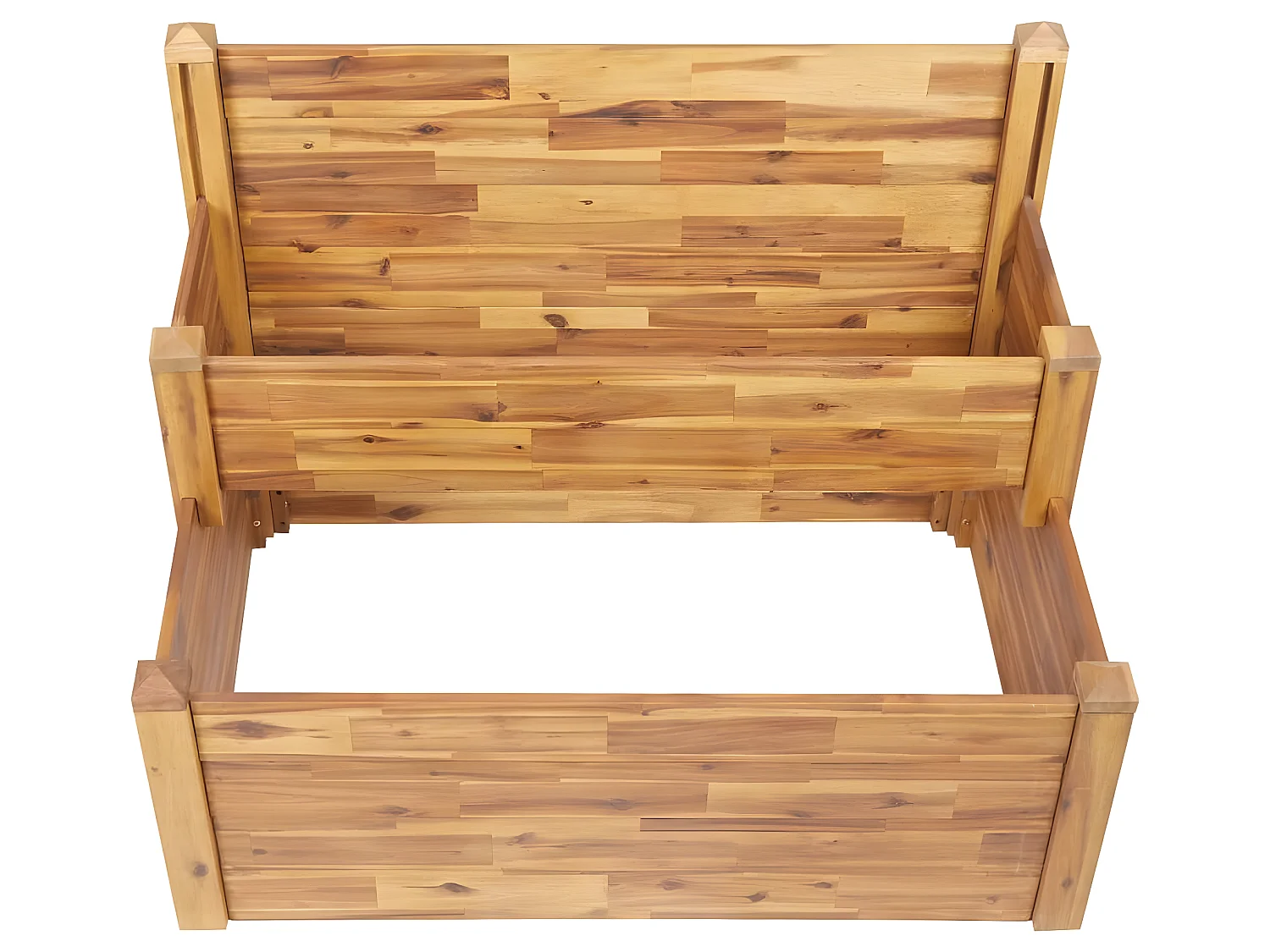 Jardinière sur 2 niveaux bois marron 110 x 75 x 84 cm 02_0000839