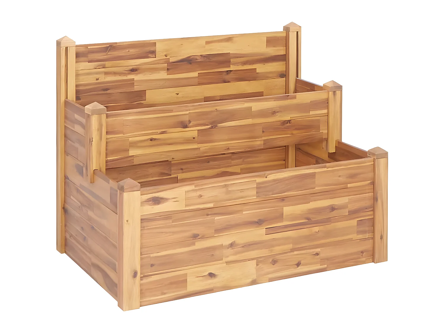 Fioriera a 2 ripiani 110 x 75 x 84 cm in legno massello di acacia 02_0000839