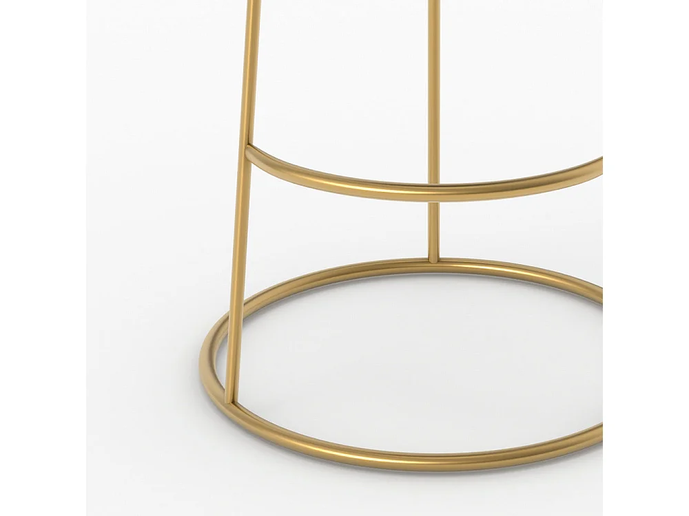 Lot de 2 tabourets de bar 73 cm en velours noir - Kendal