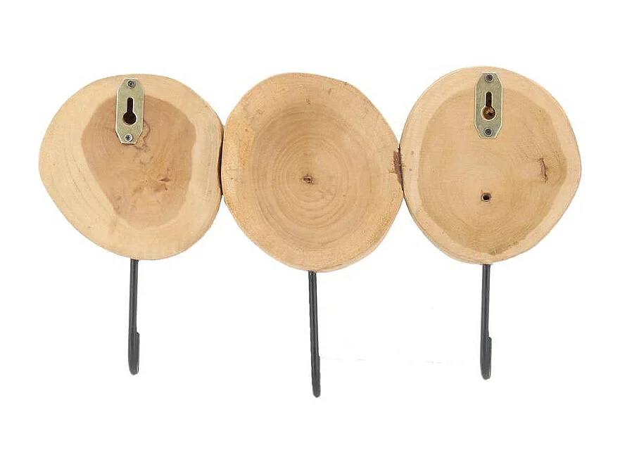 Patère ronde en teck 3 crochets - Arden 3 crochets