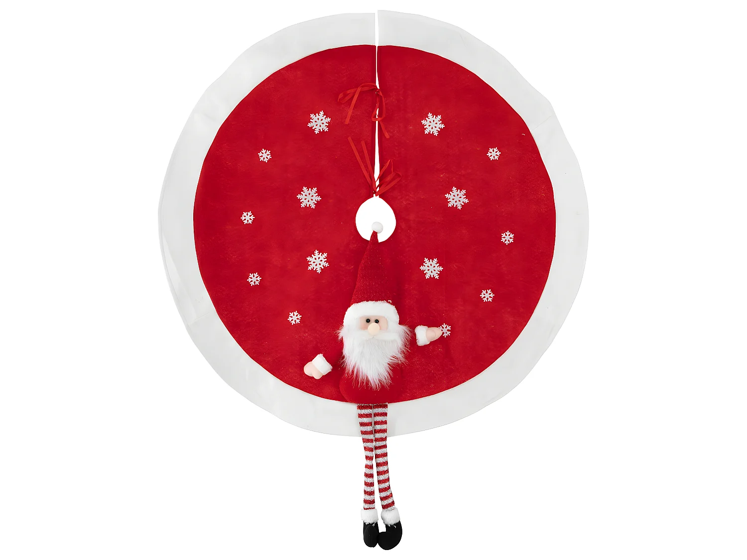 Déco de noël Tapis pour pied de Sapin avec Père Noël D 90 cm