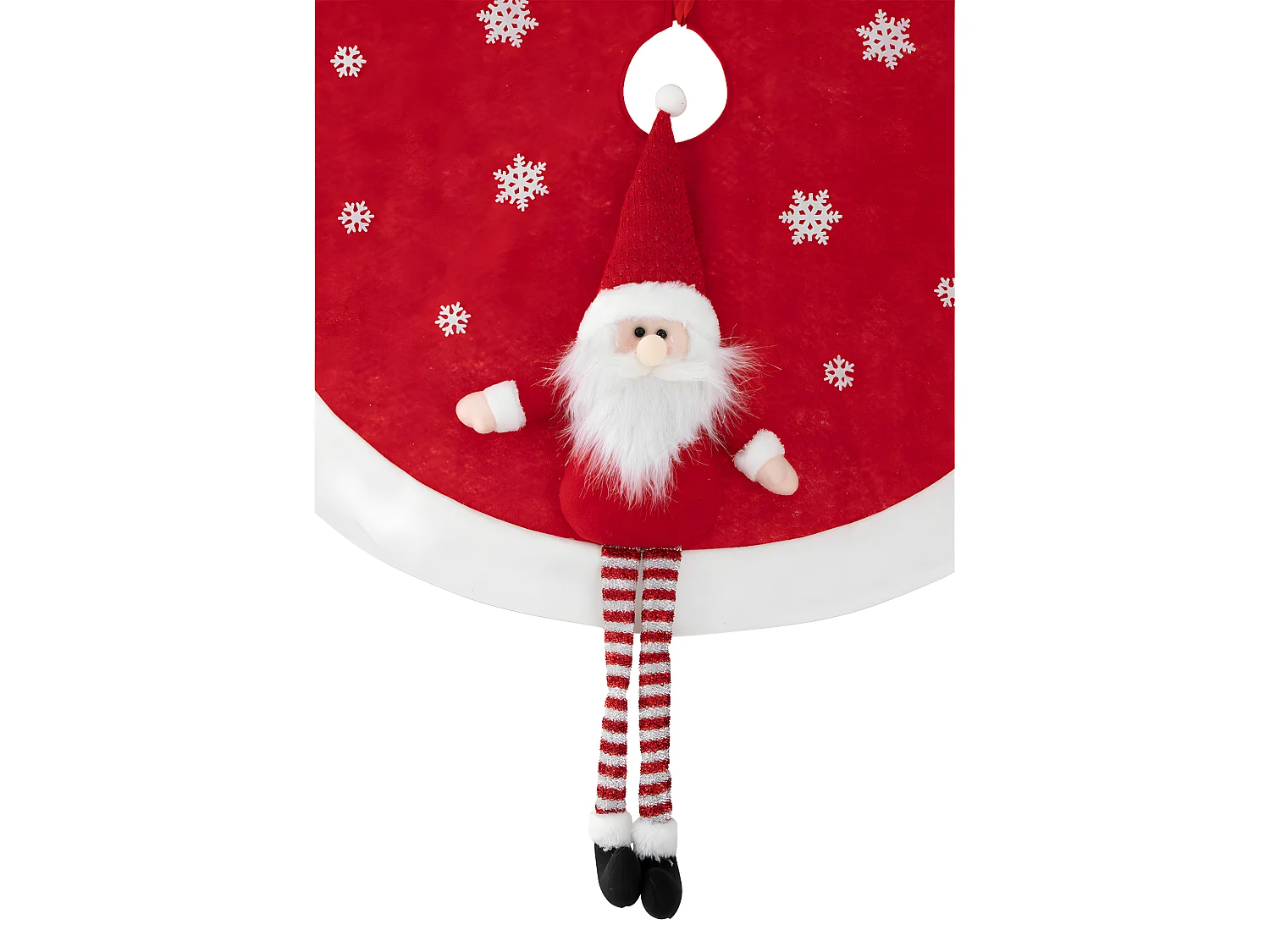 Déco de noël Tapis pour pied de Sapin avec Père Noël D 90 cm