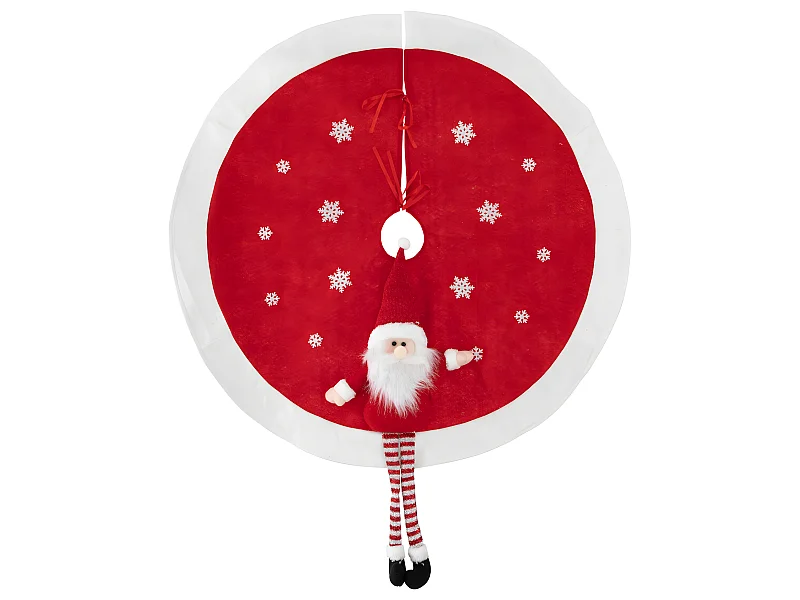 Déco de noël Tapis pour pied de Sapin avec Père Noël D 90 cm