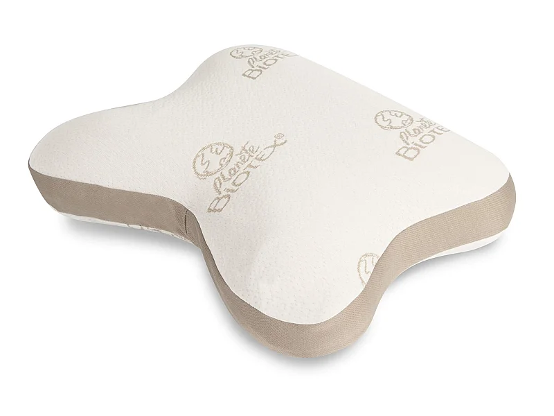 Oreiller trèfle mousse à mémoire végétale 45x55 moelleux Biotex Tethys