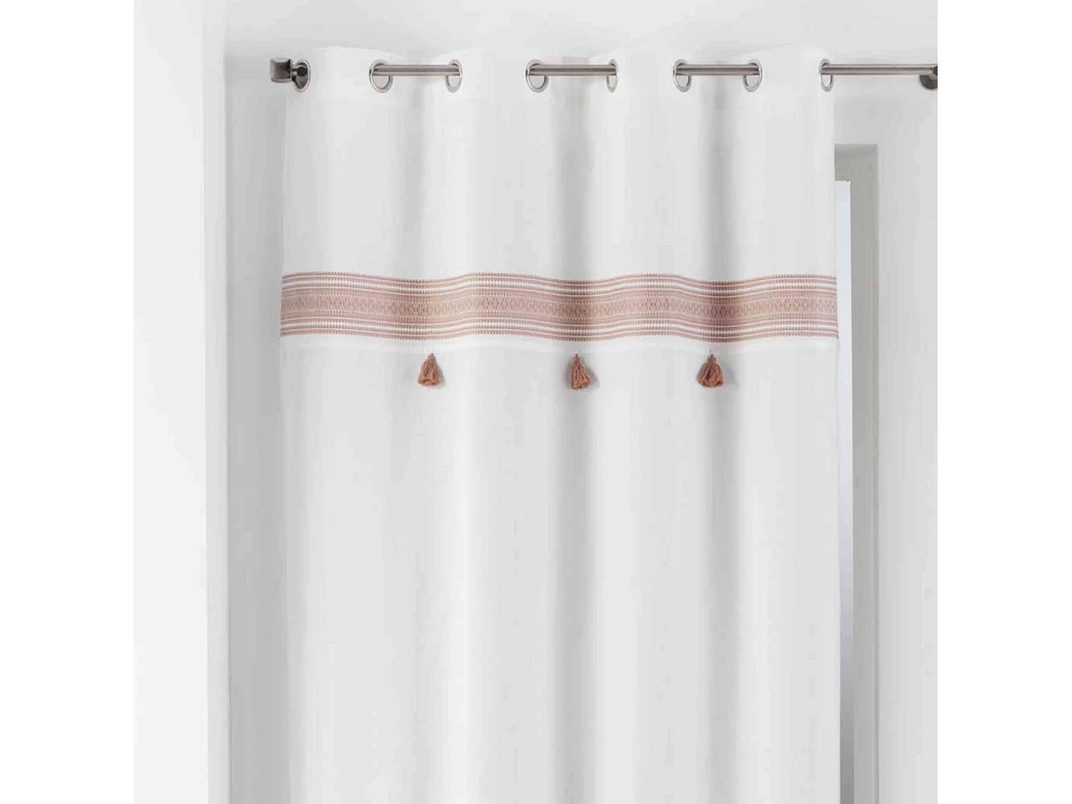 Rideau à Œillets "Amaya" 140x240cm Rose
