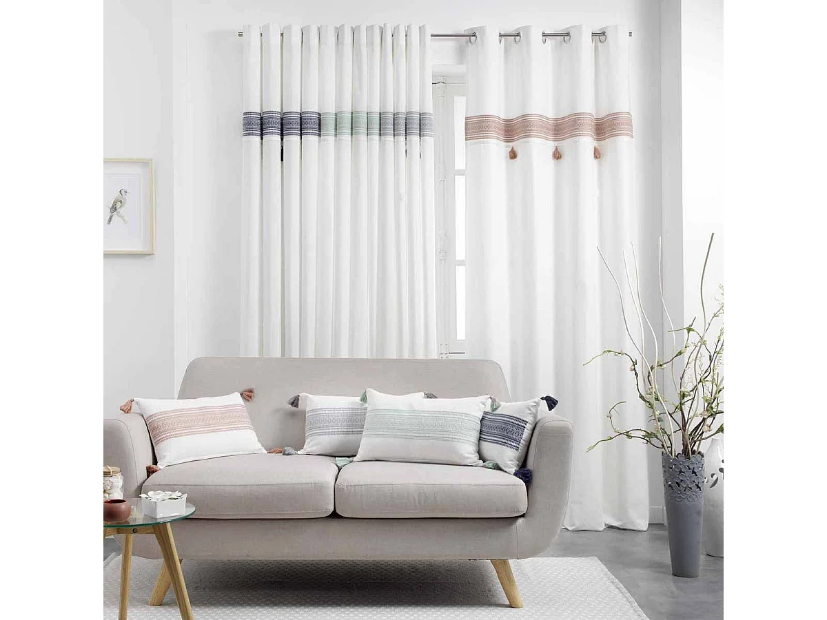 Rideau à Œillets "Amaya" 140x240cm Gris