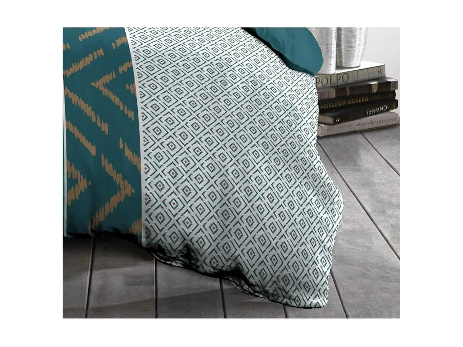 Dekbedset - 1 dekbedovertrek 140 x 200 cm + 1 kussensloop 63 x 63 cm - Eendblauw