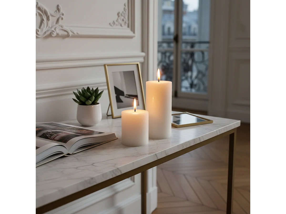 Bougie Antik M - Blanc