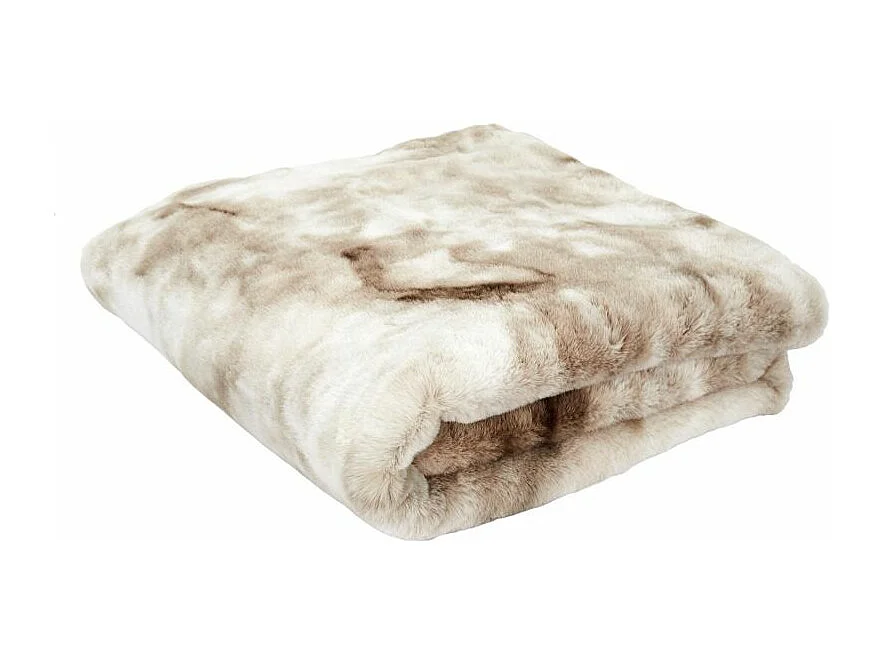 Plaid Imitation Fourrure "Opulence" 140x200cm Marron