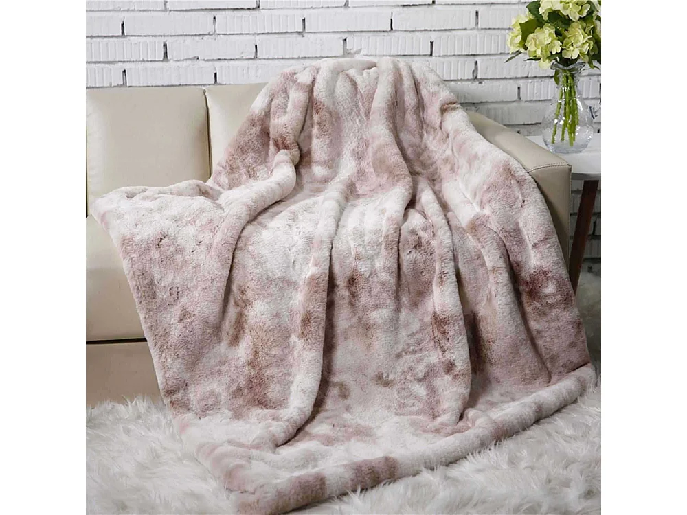 Plaid Imitation Fourrure "Opulence" 140x200cm Marron