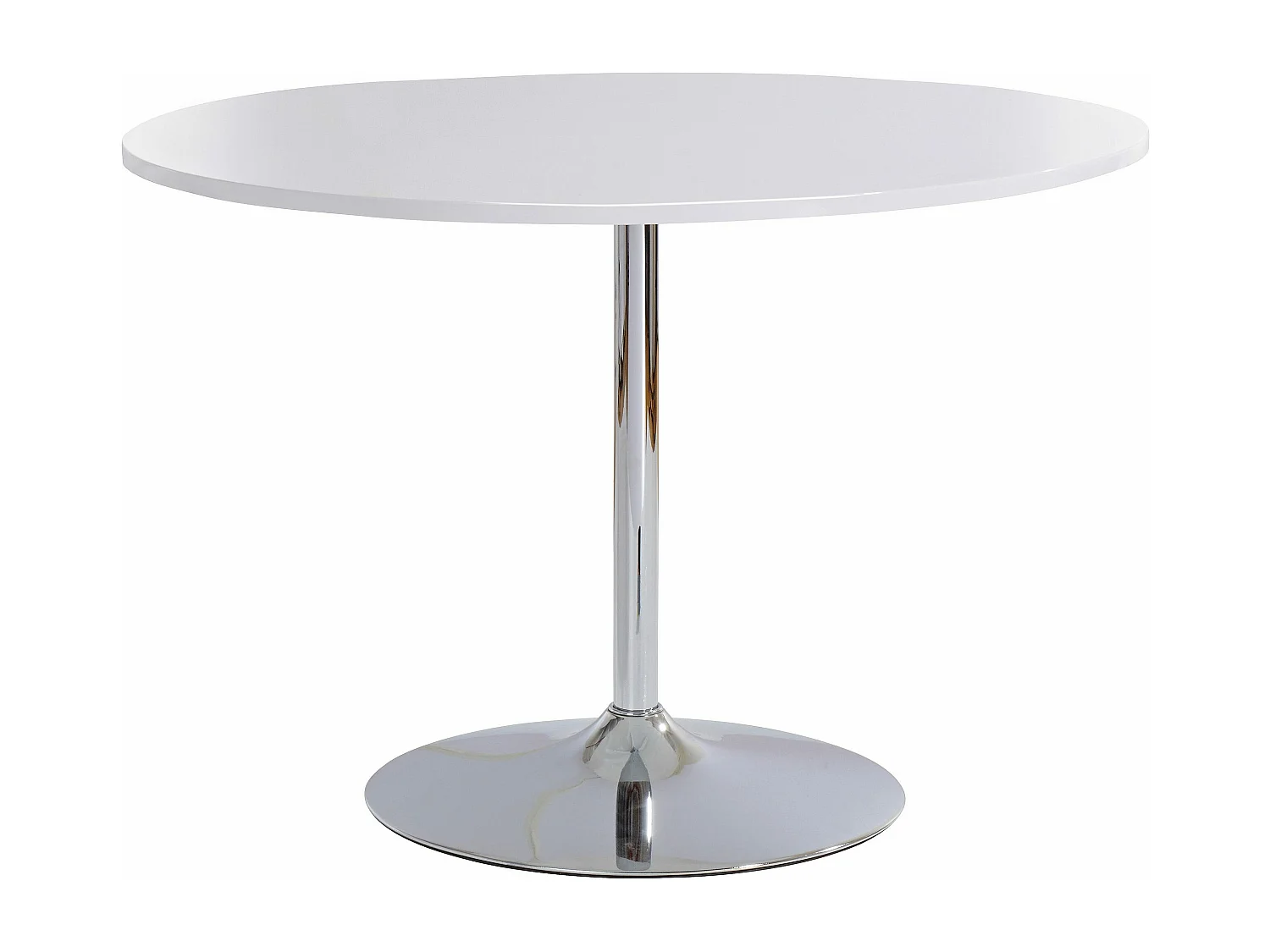 Trumpet|Table à manger en mélaminé blanc 4 personnes D110