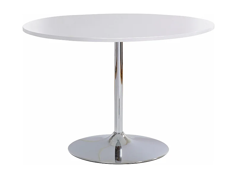 Trompettafel Wit Chroom