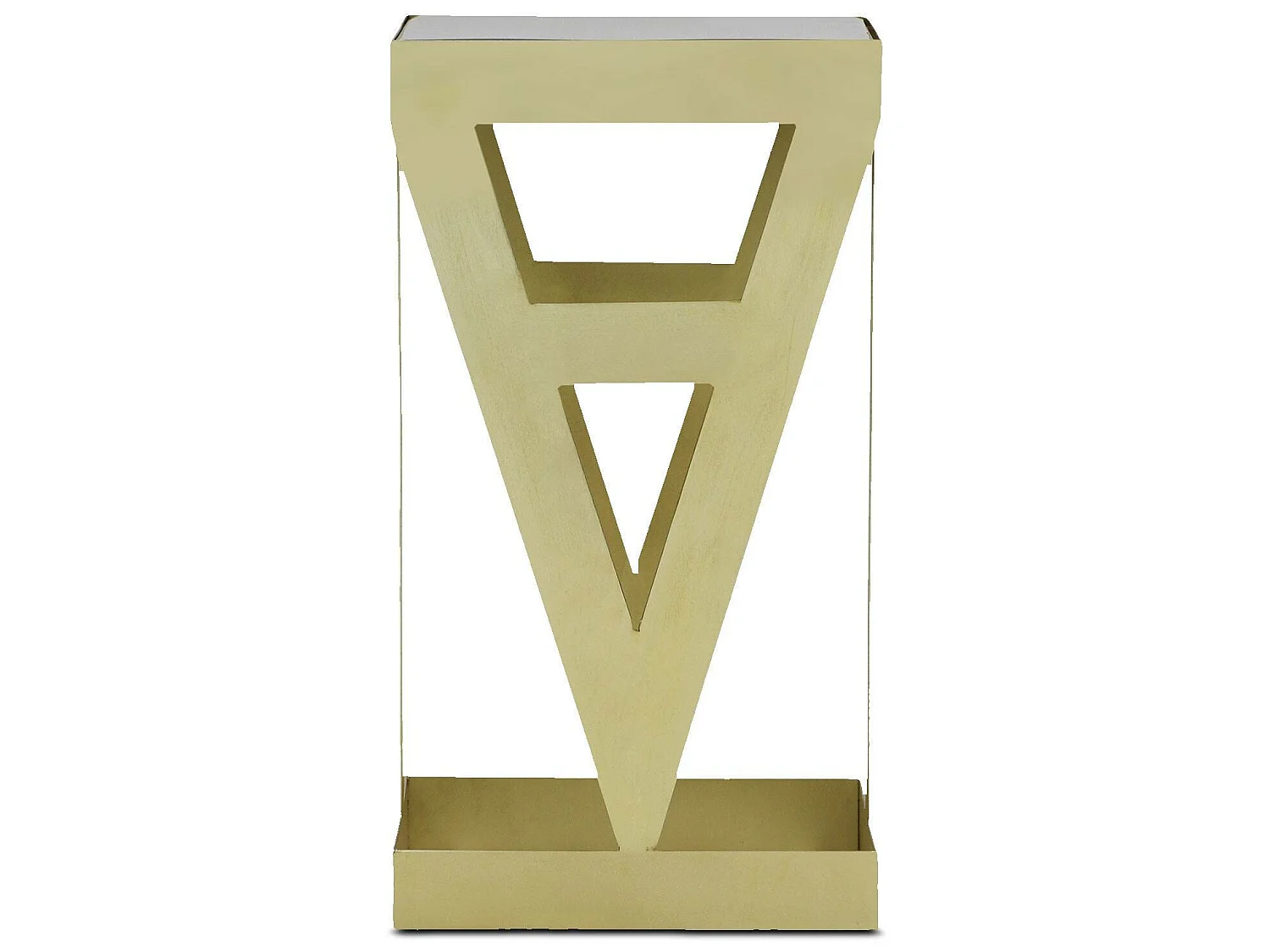 Ensemble de 3 tables d'appoint Amstra en Verre fumé et Métal Or