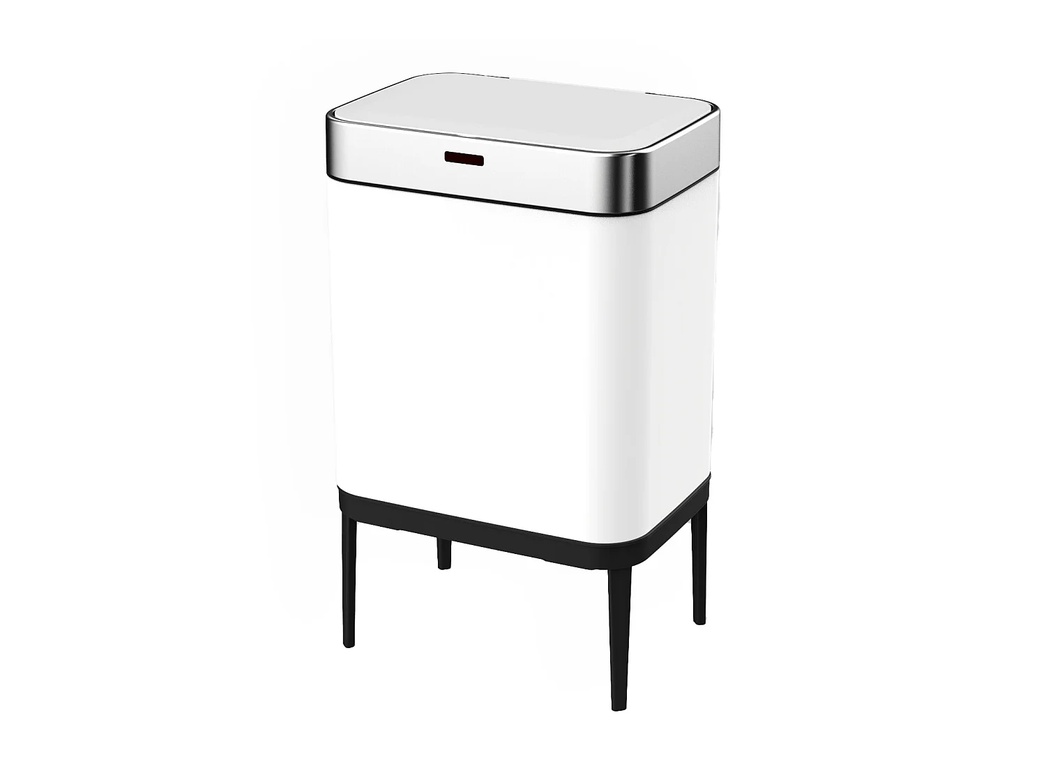 Poubelle de Recyclage Catter House Cosmos 60L 42x30x76cm en Acier Inoxydable avec Capteur de Mouvement et Ouverture Automatique