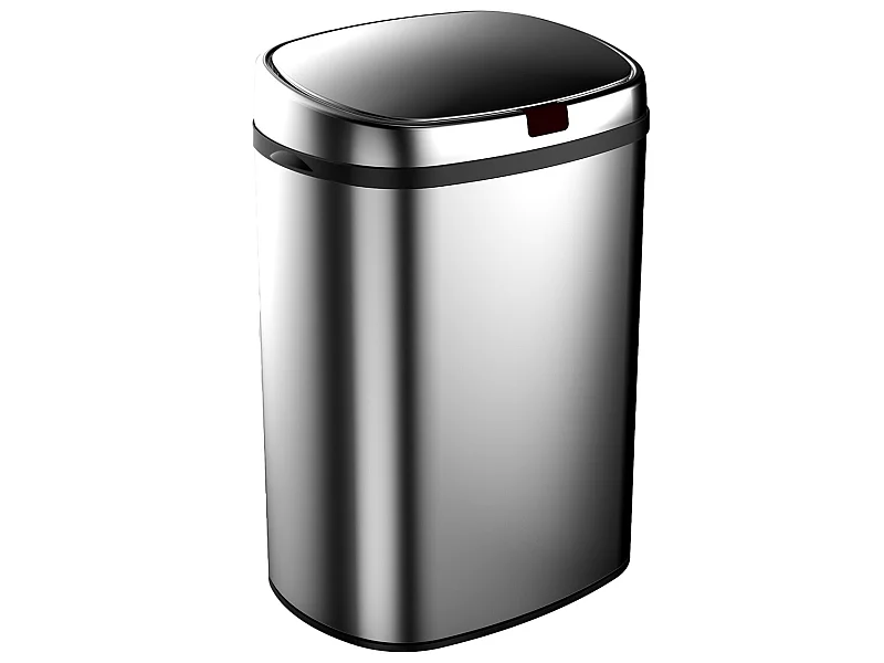 Cubo de Basura y Reciclaje CATTERHOUSE Futuro 30L 34x25x52 cm de Acero Inoxidable con Sensor de Movimiento y Apertura Automática