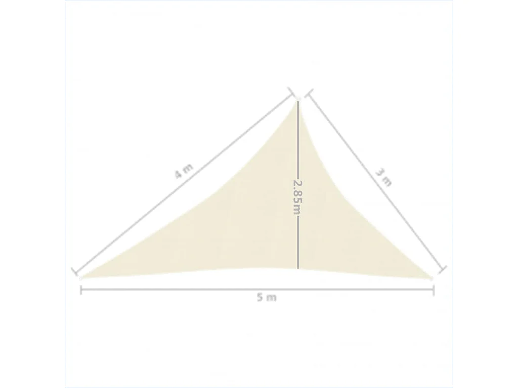 Voile d'ombrage 160 g/m² crème 300 x 400 x 500 cm 02_0009086