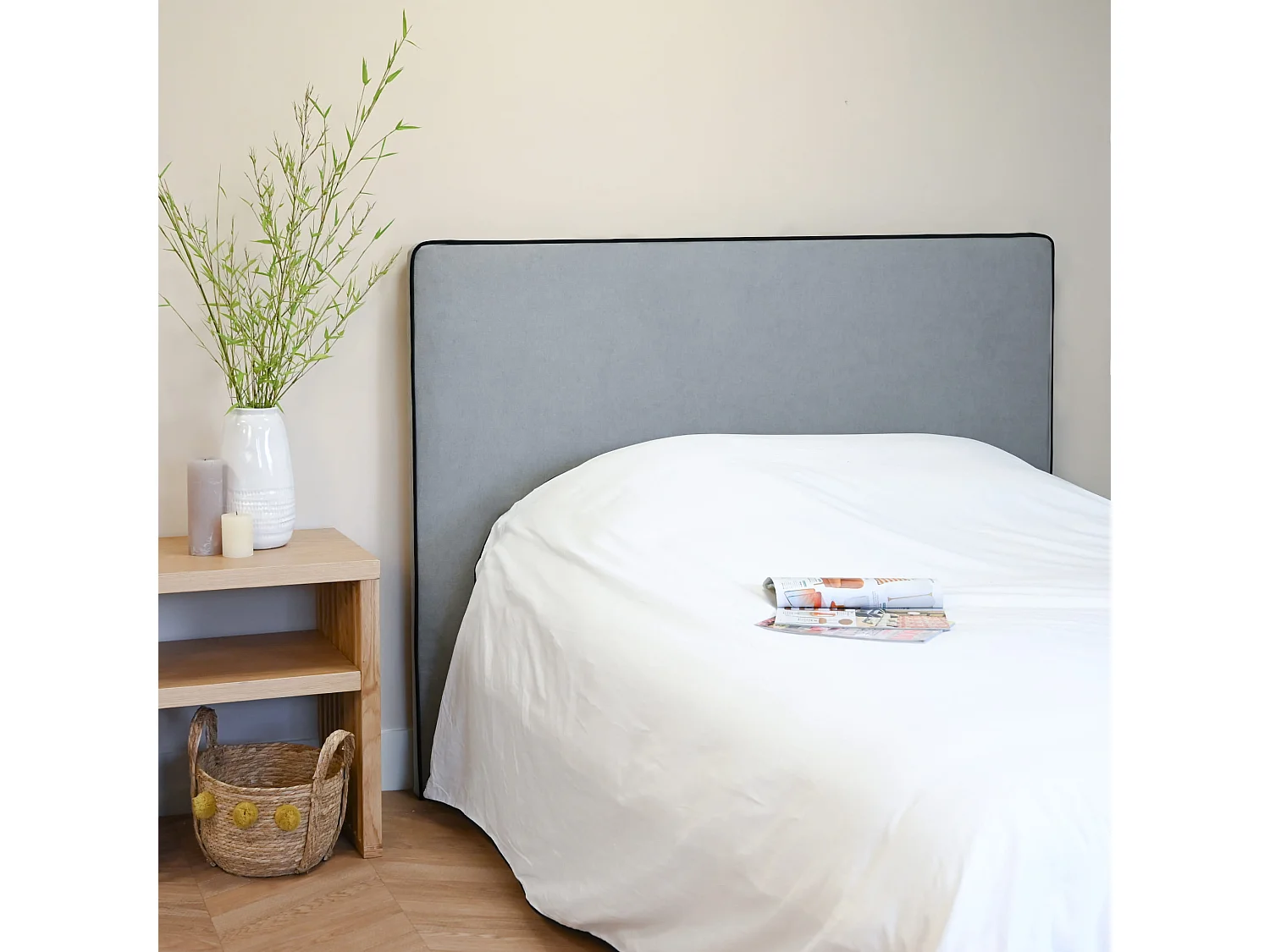 Tête de lit OLVERA 160 cm gris clair - Someo