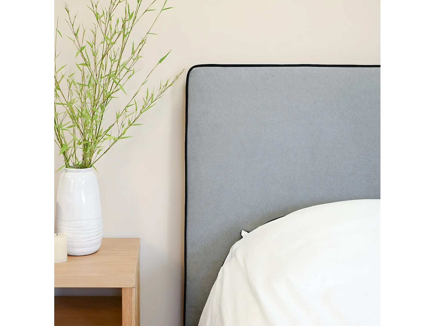 Tête de lit OLVERA 160 cm gris clair - Someo