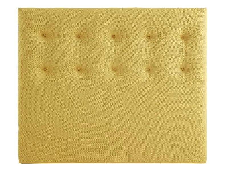 Tête de lit déco capitonnée jaune Aurore - SOMEO 180