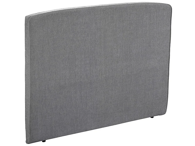 Tête de lit déco galbée chenillé gris cendré 200 - Epeda