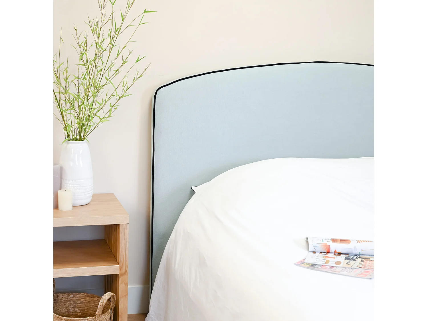 Tête de lit RONDA 160 cm bleu ciel - Someo