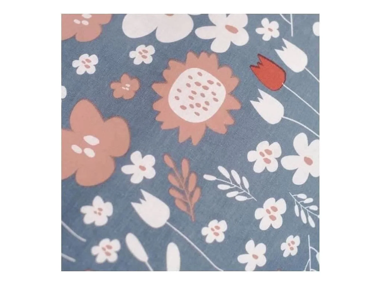 Parure de lit - 240 x 220 cm - coton imprimé floral