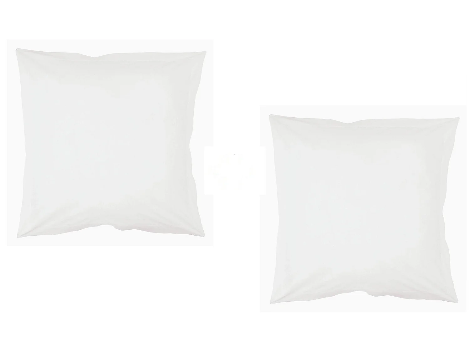 Lot de 2 taies d'oreillers blanches 63x63