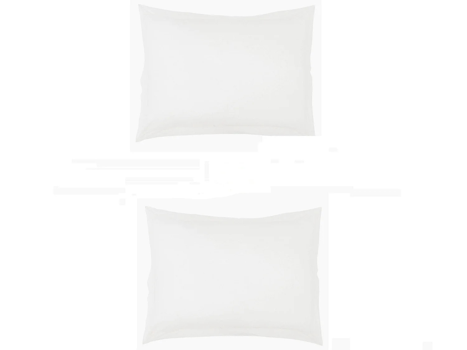 Lot de 2 taies d'oreillers blanches 63x63