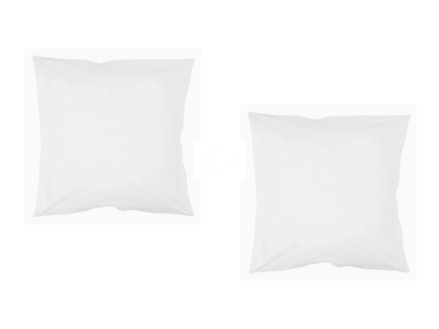 Lot de 2 taies d'oreillers blanches 63x63