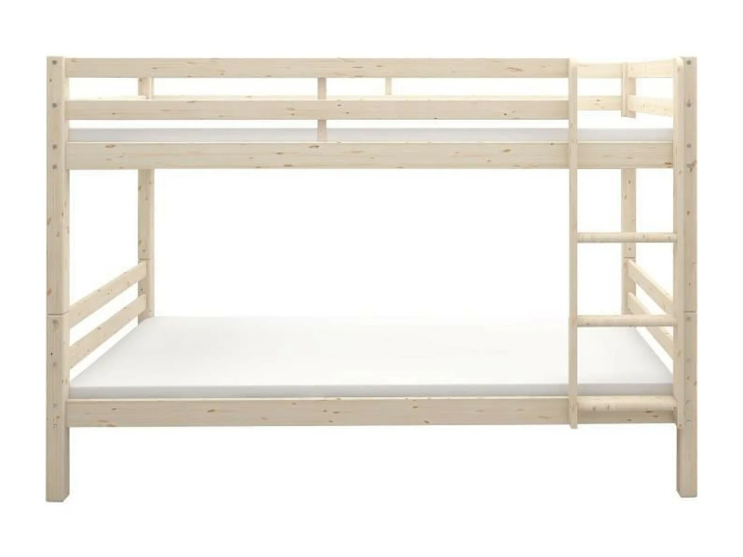 Lits superposés séparables enfant - 2 x 90 x 190 cm - Pin massif naturel - Sommier inclus