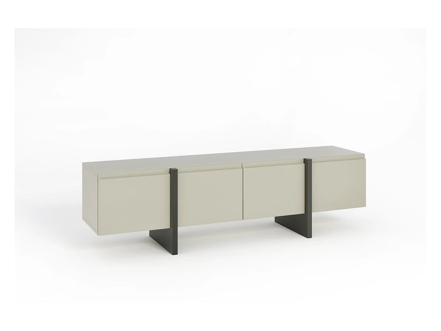 Meuble TV QUEEN 180 cm 2D2K cachemire / graphite